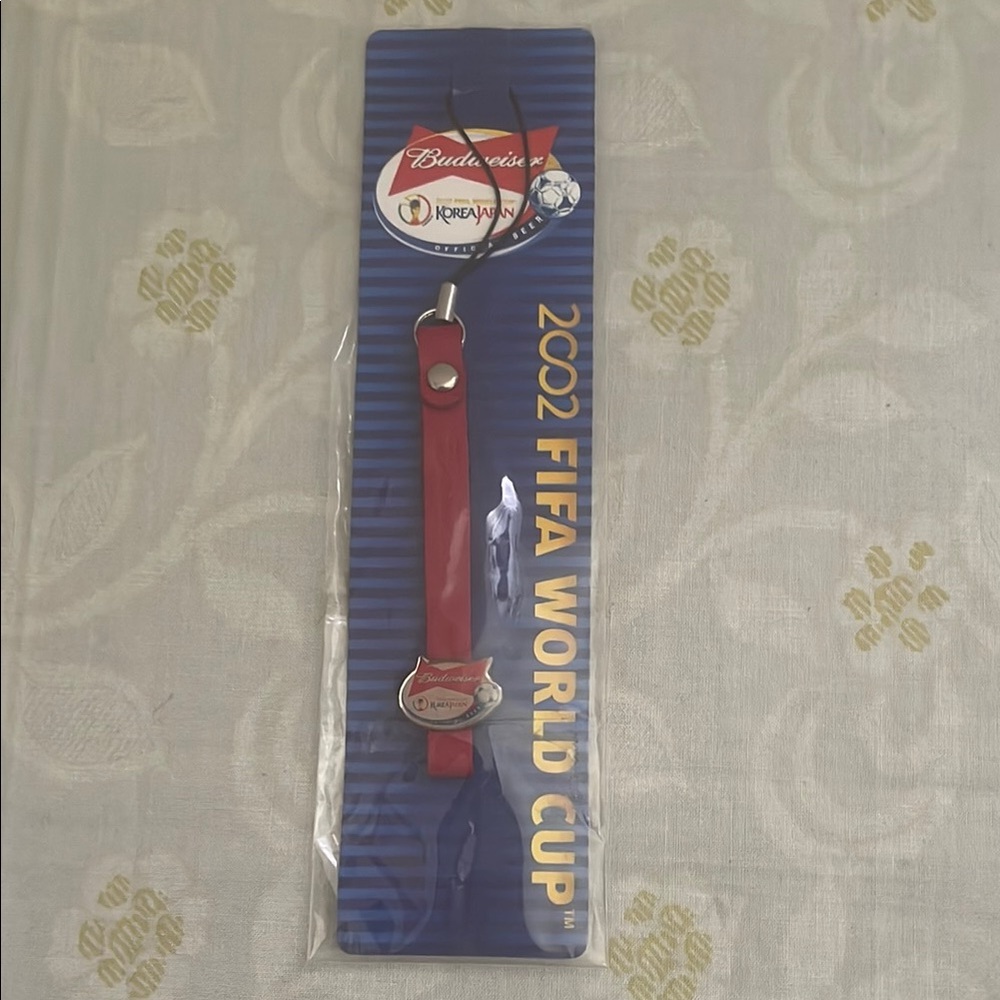 Budweiser Red FIFA 2002 World Cup Keychain/ Phone Strap